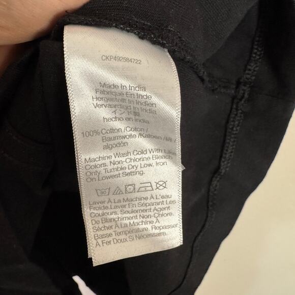 Madewell Puff-Sleeve Tee XS Black Crew Neck Cotton Relaxed Pullover Ruffle Trim - Picture 7 of 8